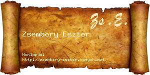Zsembery Eszter névjegykártya